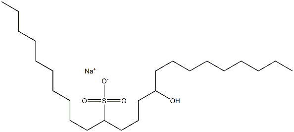 15-Hydroxytetracosane-11-sulfonic acid sodium salt 结构式