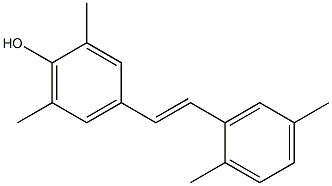 4-[(E)-2-(2,5-Dimethylphenyl)ethenyl]-2,6-dimethylphenol 结构式