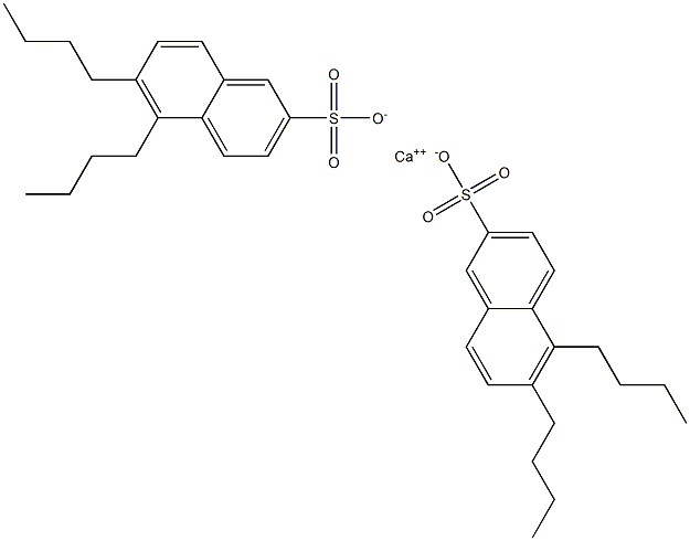 Bis(5,6-dibutyl-2-naphthalenesulfonic acid)calcium salt 结构式