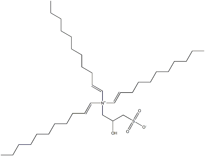 N,N-Di(1-undecenyl)-N-(2-hydroxy-3-sulfonatopropyl)-1-undecen-1-aminium 结构式