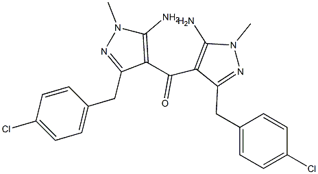 (4-Chlorophenyl)(5-amino-1,3-dimethyl-1H-pyrazol-4-yl) ketone 结构式