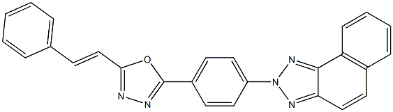 2-[4-(5-Styryl-1,3,4-oxadiazol-2-yl)phenyl]-2H-naphtho[1,2-d]triazole 结构式