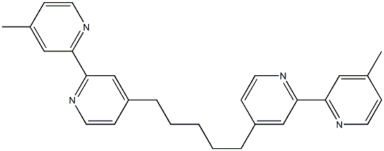 4,4''-(Pentamethylene)bis(4'-methyl-2,2'-bipyridine) 结构式