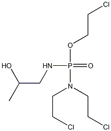 N,N-Bis(2-chloroethyl)-N'-(2-hydroxypropyl)diamidophosphoric acid 2-chloroethyl ester 结构式