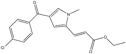 (E)-3-[1-Methyl-4-[4-chlorobenzoyl]-1H-pyrrol-2-yl]acrylic acid ethyl ester 结构式