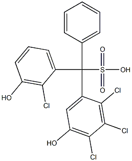 (2-Chloro-3-hydroxyphenyl)(2,3,4-trichloro-5-hydroxyphenyl)phenylmethanesulfonic acid 结构式