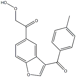 5-(Hydroperoxyacetyl)-3-(p-toluoyl)benzofuran 结构式