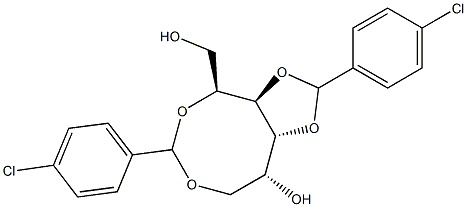 2-O,6-O:3-O,4-O-Bis(4-chlorobenzylidene)-D-glucitol 结构式
