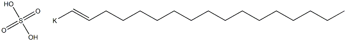 Sulfuric acid 1-heptadecenyl=potassium salt 结构式