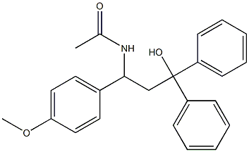 N-[3,3-Diphenyl-3-hydroxy-1-(p-methoxyphenyl)propyl]acetamide 结构式