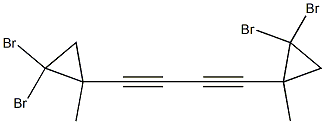 1,4-Bis(2,2-dibromo-1-methylcyclopropan-1-yl)butane-1,3-diyne 结构式