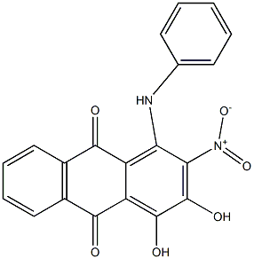 1-Anilino-3,4-dihydroxy-2-nitroanthraquinone 结构式