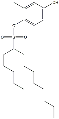 7-Pentadecanesulfonic acid 4-hydroxy-2-methylphenyl ester 结构式