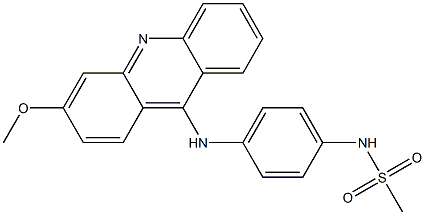 N-[4-[[3-Methoxy-9-acridinyl]amino]phenyl]methanesulfonamide 结构式