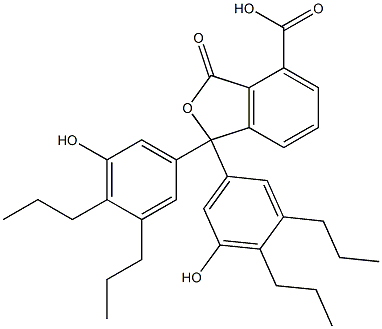 1,3-Dihydro-1,1-bis(5-hydroxy-3,4-dipropylphenyl)-3-oxoisobenzofuran-4-carboxylic acid 结构式