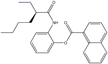 [R,(+)]-2-Ethyl-N-[2-(1-naphthoyloxy)phenyl]hexanamide 结构式