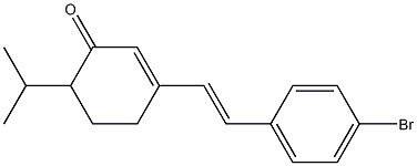 6-Isopropyl-3-[(Z)-2-(4-bromophenyl)ethenyl]-2-cyclohexen-1-one 结构式