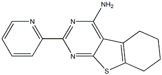 4-Amino-5,6,7,8-tetrahydro-2-(2-pyridinyl)[1]benzothieno[2,3-d]pyrimidine 结构式