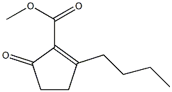 5-Oxo-2-butyl-1-cyclopentene-1-carboxylic acid methyl ester 结构式