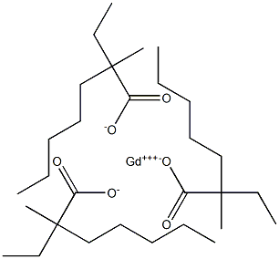Tris(2-ethyl-2-methylheptanoic acid)gadolinium salt 结构式