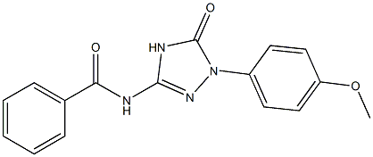 N-[[1-(4-Methoxyphenyl)-4,5-dihydro-5-oxo-1H-1,2,4-triazol]-3-yl]benzamide 结构式