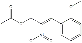 Acetic acid 2-nitro-3-[2-methoxyphenyl]-2-propenyl ester 结构式