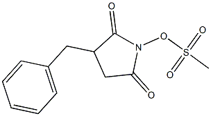 Methanesulfonic acid 2,5-dioxo-3-benzyl-1-pyrrolidinyl ester 结构式