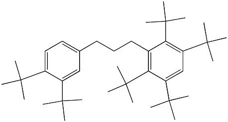 1-(2,3,5,6-Tetra-tert-butylphenyl)-3-(3,4-di-tert-butylphenyl)propane 结构式