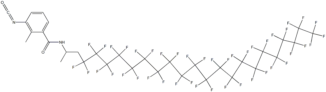 3-Isocyanato-2-methyl-N-[2-(tritetracontafluorohenicosyl)-1-methylethyl]benzamide 结构式