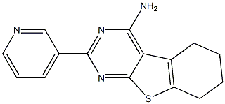 4-Amino-5,6,7,8-tetrahydro-2-(3-pyridinyl)[1]benzothieno[2,3-d]pyrimidine 结构式