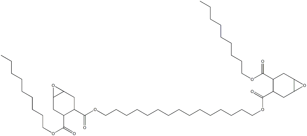 Bis[2-(nonyloxycarbonyl)-4,5-epoxy-1-cyclohexanecarboxylic acid]1,15-pentadecanediyl ester 结构式