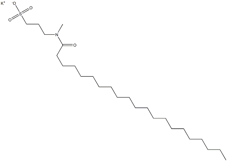 3-[N-(1-Oxohenicosyl)-N-methylamino]-1-propanesulfonic acid potassium salt 结构式