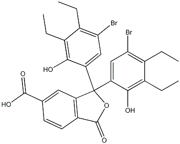 1,1-Bis(5-bromo-3,4-diethyl-2-hydroxyphenyl)-1,3-dihydro-3-oxoisobenzofuran-6-carboxylic acid 结构式