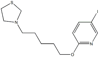 5-Iodo-2-[[5-(3-thiazolidinyl)pentyl]oxy]pyridine 结构式