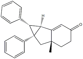 (1S,1aS,5aR,6aR)-1a,4,5,5a,6,6a-Hexahydro-5a-methyl-1,6a-diphenylcycloprop[a]inden-3(1H)-one 结构式