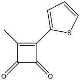 3-Methyl-4-(2-thienyl)-3-cyclobutene-1,2-dione 结构式