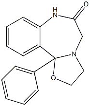 2,3,7,11b-Tetrahydro-11b-phenyl-oxazolo[3,2-d][1,4]benzodiazepin-6(5H)-one 结构式