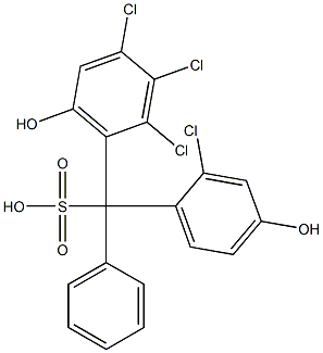 (2-Chloro-4-hydroxyphenyl)(2,3,4-trichloro-6-hydroxyphenyl)phenylmethanesulfonic acid 结构式