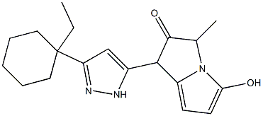 1-(3-(1-Ethylcyclohexyl)-1H-pyrazol-5-yl)-5-hydroxy-3-methyl-2-pyrrolizinone 结构式