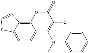 3-Chloro-4-(methylphenylamino)-2H-thieno[2,3-h]-1-benzopyran-2-one 结构式