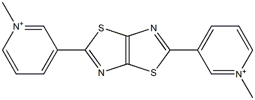 3,3'-(Thiazolo[5,4-d]thiazole-2,5-diyl)bis(1-methylpyridinium) 结构式