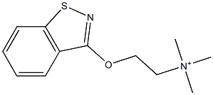 N,N,N-Trimethyl-2-[(1,2-benzisothiazol-3-yl)oxy]ethanaminium 结构式