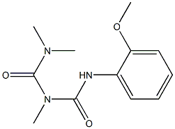 1-(2-Methoxyphenyl)-3-methyl-5,5-dimethylbiuret 结构式