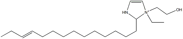 1-Ethyl-1-(2-hydroxyethyl)-2-(11-tetradecenyl)-4-imidazoline-1-ium 结构式