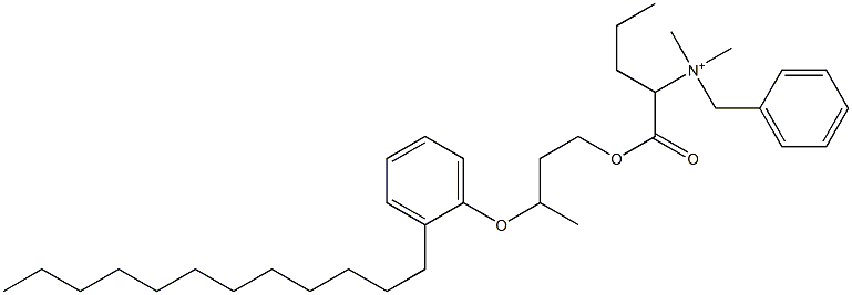 N,N-Dimethyl-N-benzyl-N-[1-[[3-(2-dodecylphenyloxy)butyl]oxycarbonyl]butyl]aminium 结构式