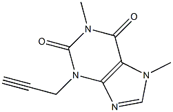 3-(2-Propynyl)-1,7-dimethylxanthine 结构式