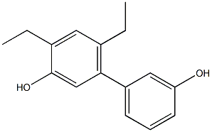 4,6-Diethyl-1,1'-biphenyl-3,3'-diol 结构式