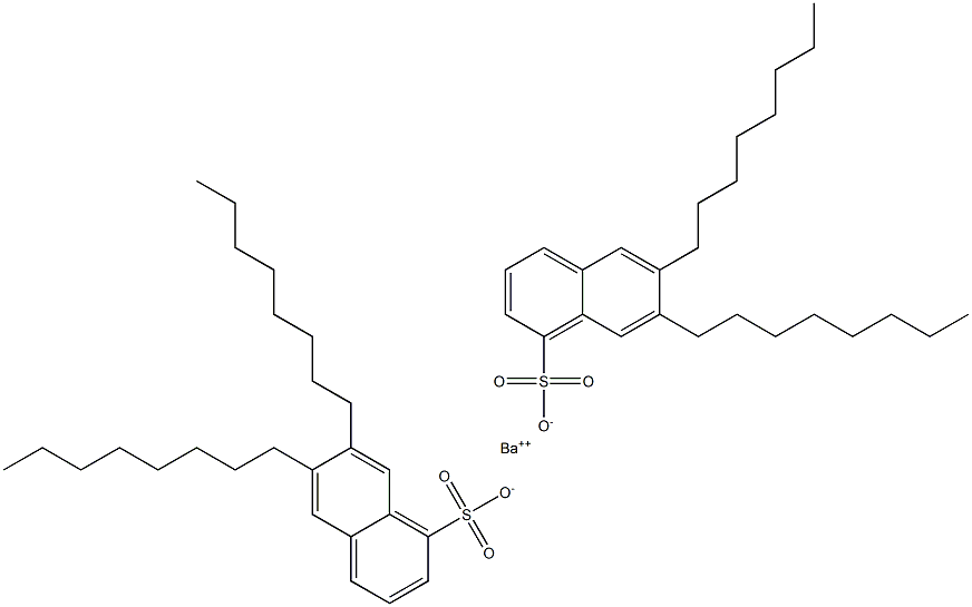 Bis(6,7-dioctyl-1-naphthalenesulfonic acid)barium salt 结构式