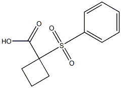 1-Phenylsulfonylcyclobutane-1-carboxylic acid 结构式