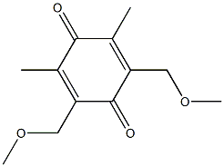 2,6-Dimethyl-3,5-bis(methoxymethyl)-p-benzoquinone 结构式